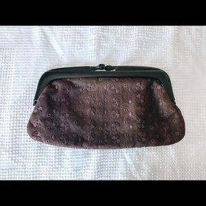 Vintage Brown Tortoise Clutch